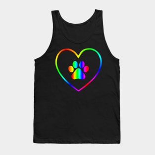 Rainbow Paw Heart Tank Top